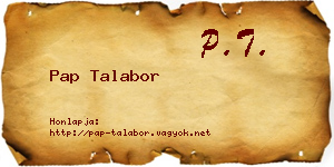 Pap Talabor névjegykártya
